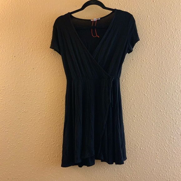 black wrap summer dress